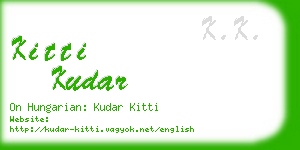 kitti kudar business card